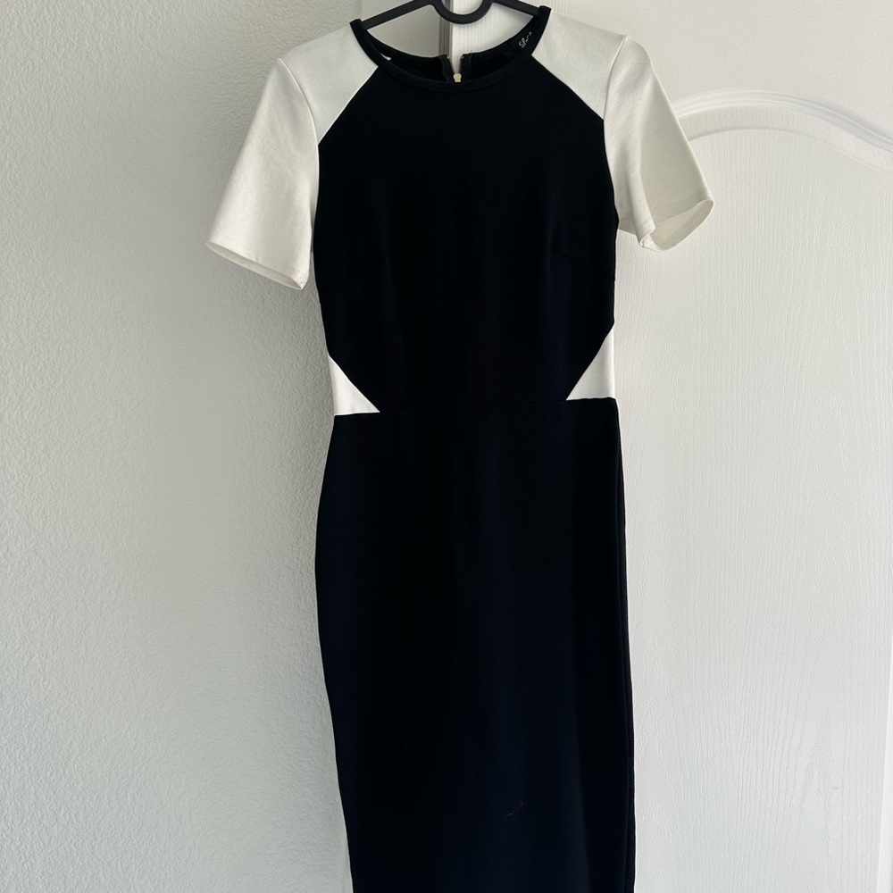 Elegant Black and White Dress